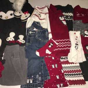 GYMBOREE PENGUIN CHALET DENIM PENGUIN N SNOWFLAKE JEANS PANTS 3 6 12 18 2 3 NWT